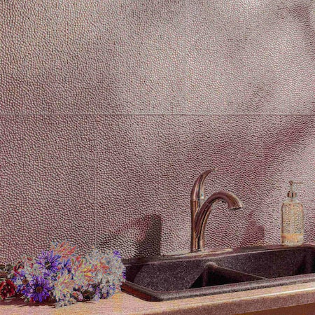 Fasade Fasade 18in x 24in Hammered Argent Silver Backsplash Panel 5pk PB5509