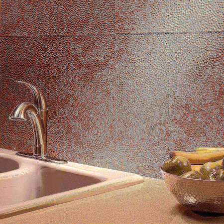 Fasade Fasade 18in x 24in Hammered Copper Fantasy Backsplash Panel 5pk PB5511