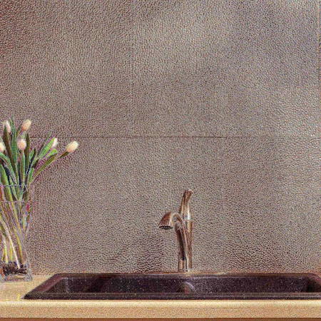 Fasade Fasade 18in x 24in Hammered Brushed Nickel Backsplash Panel 5pk PB5529