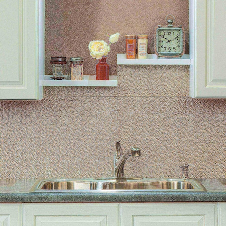 Fasade Fasade 18in x 24in Hammered Vintage Metal Backsplash Panel 5pk PB5534