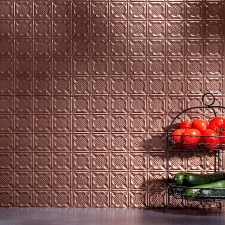 Fasade Fasade 18in x 24in Traditional 6 Argent Bronze Backsplash Panel 5pk PB5628