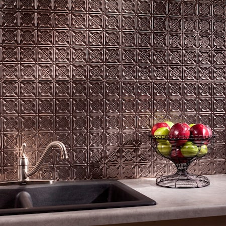 Fasade Fasade 18in x 24in Traditional 6 Brushed Nickel Backsplash Panel 5pk PB5629