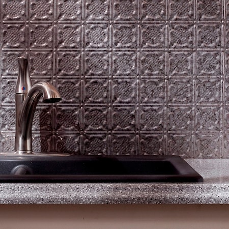 Fasade Fasade 18in x 24in Traditional 6 Galvanized Steel Backsplash Panel 5pk PB5630