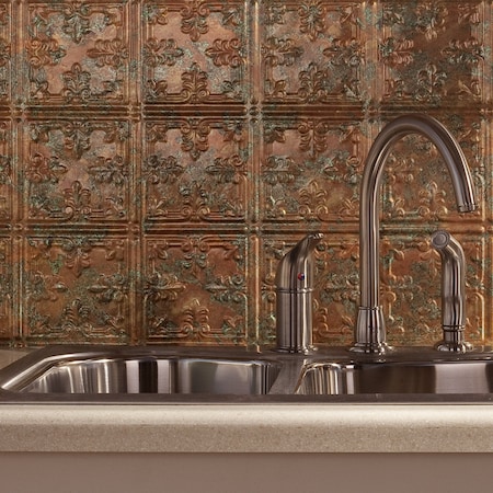 Fasade Fasade 18in x 24in Traditional 10 Copper Fantasy Backsplash Panel 5pk PB5711