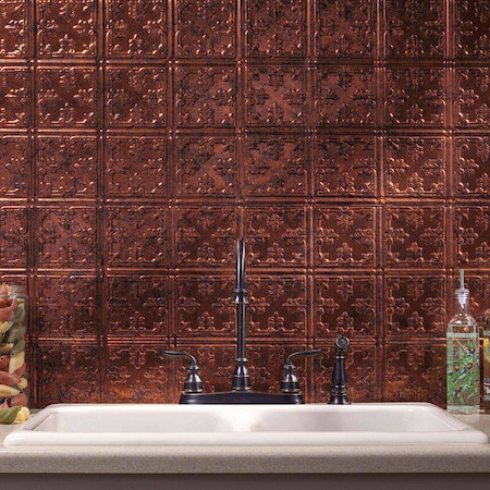 Fasade Fasade 18in x 24in Traditional 10 Moonstone Copper Backsplash Panel 5pk PB5718