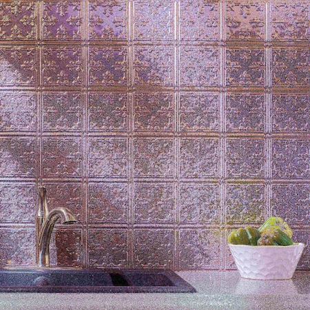 Fasade Fasade 18in x 24in Traditional 10 Galvanized Steel Backsplash Panel 5pk PB5730