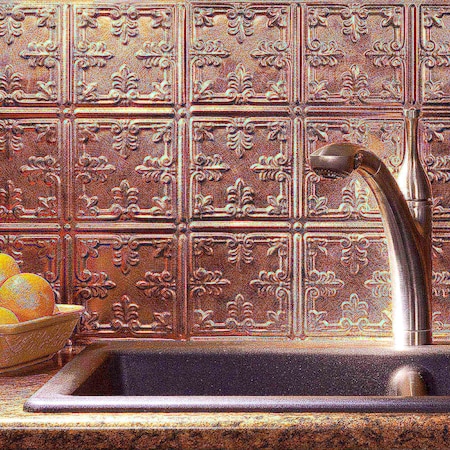 Fasade Fasade 18in x 24in Traditional 10 Antique Bronze Backsplash Panel 5pk PB5731
