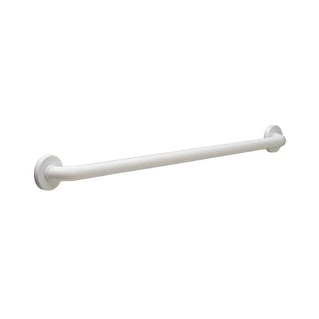 Bobrick B58061624 White Grab Bar, 24" L, Steel, White B580616X24