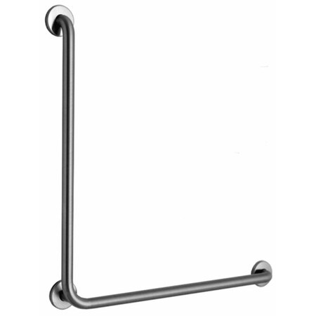 Bobrick 90 Degrees B5898 Satin Stainless Steel Grab Bar, 33-1/8" L, 304 Stainless Steel B5898