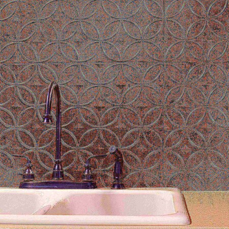 Fasade Fasade 18in x 24in Rings Moonstone Copper Backsplash Panel 5pk PB6118