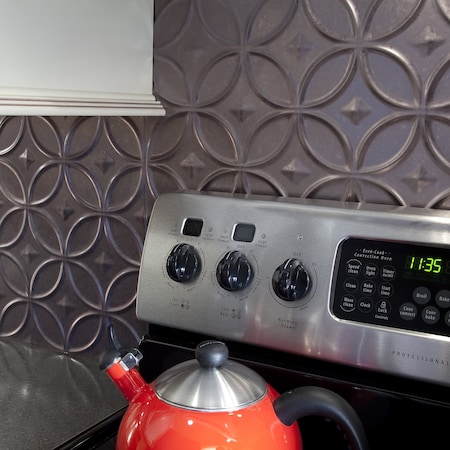 Fasade Fasade 18in x 24in Rings Galvanized Steel Backsplash Panel 5pk PB6130