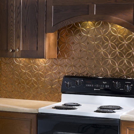Fasade Fasade 18in x 24in Rings Antique Bronze Backsplash Panel 5pk PB6131