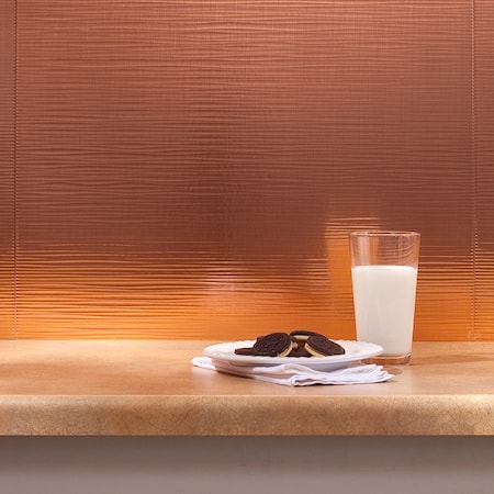 Fasade Fasade 18in x 24in Ripple Polished Copper Backsplash Panel 5pk PB6225