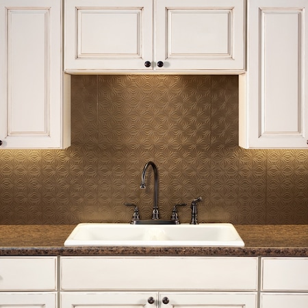 Fasade Fasade 18in x 24in Lotus Argent Bronze Backsplash Panel 5pk PB6328