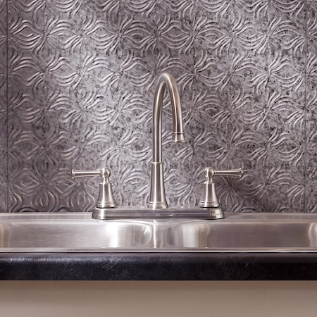 Fasade Fasade 18in x 24in Lotus Galvanized Steel Backsplash Panel 5pk PB6330