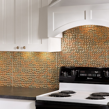 Fasade Fasade 18in x 24in Terrain Copper Fantasy Backsplash Panel 5pk PB6711