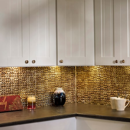 Fasade Fasade 18in x 24in Terrain Bermuda Bronze Backsplash Panel 5pk PB6717