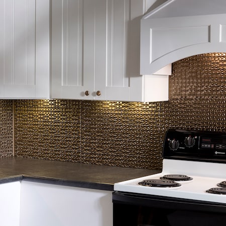 Fasade Fasade 18in x 24in Terrain Argent Bronze Backsplash Panel 5pk PB6728