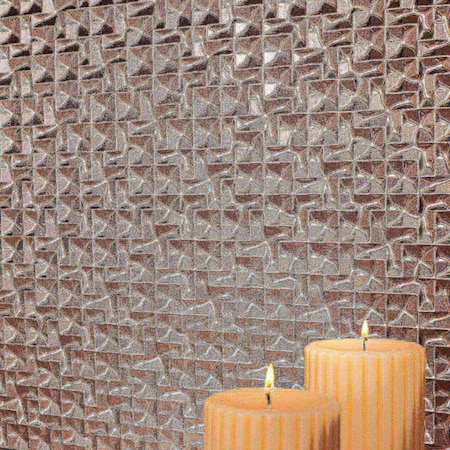 Fasade Fasade 18in x 24in Terrain Brushed Nickel Backsplash Panel 5pk PB6729