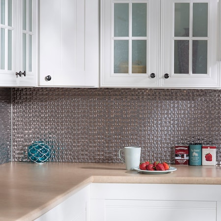 Fasade Fasade 18in x 24in Terrain Galvanized Steel Backsplash Panel 5pk PB6730
