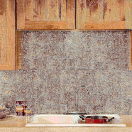 Fasade Fasade 18in x 24in Monaco Bermuda Bronze Backsplash Panel 5pk PB6817