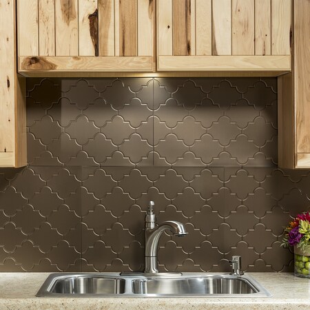 Fasade Fasade 18in x 24in Monaco Argent Bronze Backsplash Panel 5pk PB6828