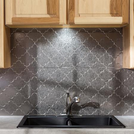 Fasade Fasade 18in x 24in Monaco Galvanized Steel Backsplash Panel 5pk PB6830