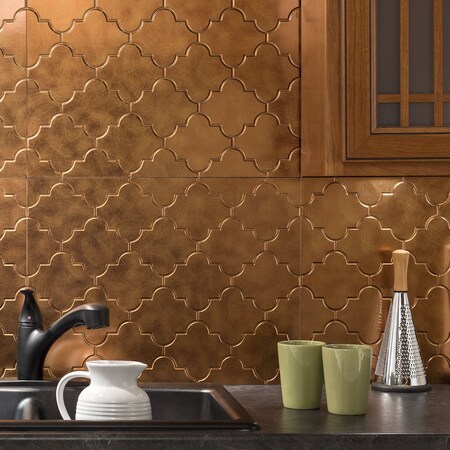 Fasade Fasade 18in x 24in Monaco Antique Bronze Backsplash Panel 5pk PB6831