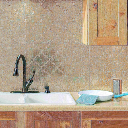 Fasade Fasade 18in x 24in Monaco Vintage Metal Backsplash Panel 5pk PB6834