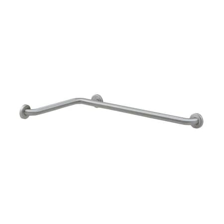 Bobrick Peened B686199 Satin Stainless Steel Grab Bar, 19-3/4" x 34-3/4" L, Stainless Steel B6861.99