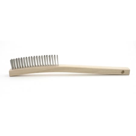 Brush Research B741SS Curved Handle Scratch Brush, .012SS, 4X19, 1.125" Trim, 13.75" OAL B741SS