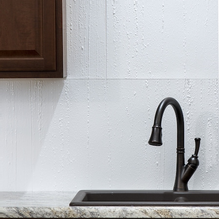 Fasade Fasade 18in x 24in Rain Gloss White Backsplash Panel 5pk PB7500