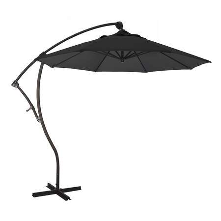 California Umbrella Patio Umbrella, Octagon, 95" H, Pacifica Fabric, Black 194061010501