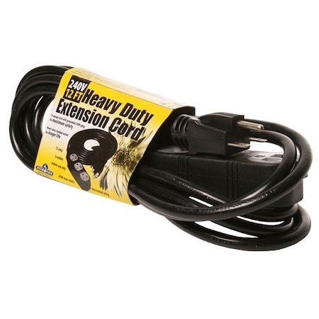 Hydrofarm Heavy Duty Extension Cord, 240V, 12Ft. BACDE24012