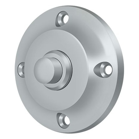 Deltana Bell Button, Round Contemporary Satin Chrome BBR213U26D