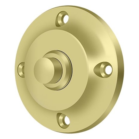 Deltana Bell Button, Round Contemporary Bright Brass BBR213U3