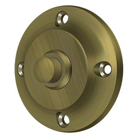 Deltana Bell Button, Round Contemporary Antique Brass BBR213U5