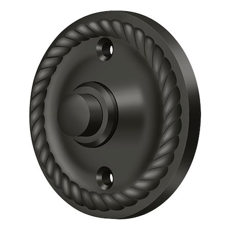 Deltana Bell Button, Round Rope Oil Rubbed Bronze BBRR213U10B