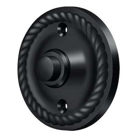 Deltana Bell Button, Round Rope Black BBRR213U19