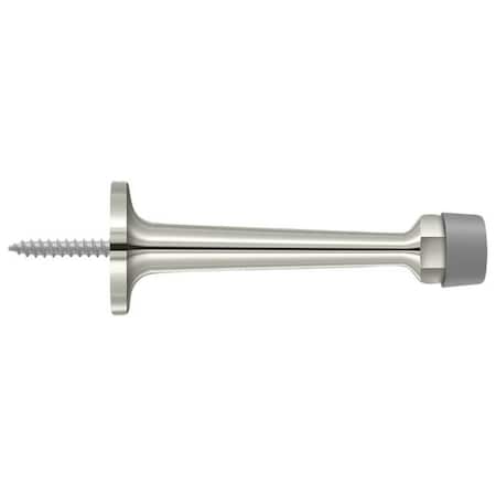 Deltana Baseboard Door Bumper, Solid Brass Bright Nickel 3-1/4" BDS30U14