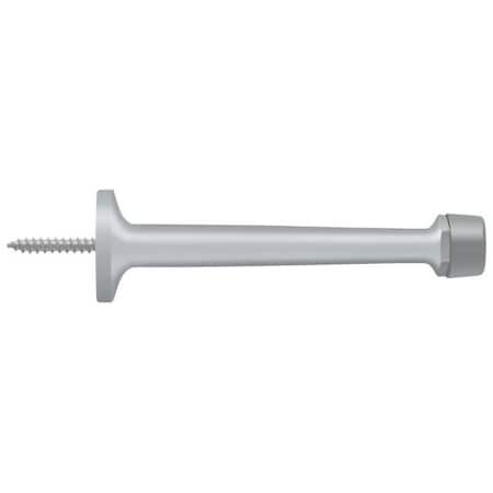 Deltana Baseboard Door Bumper, Solid Brass Satin Chrome 4" BDS425U26D