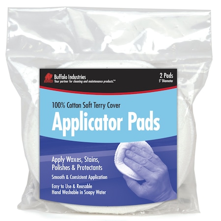 Buffalo Industries Terry Applicator Pads, PK2 64011