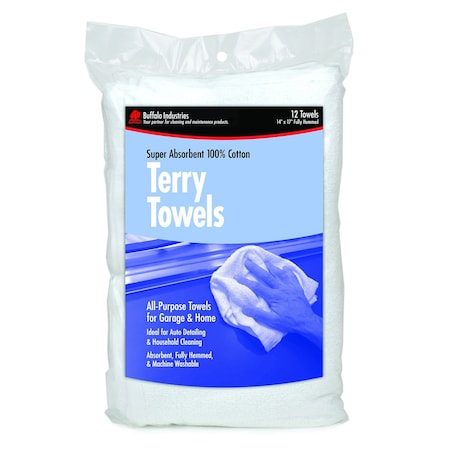 Buffalo Industries Terry Towel Bag, PK12,  60221