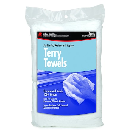 Buffalo Industries Janitorial Terry Towel Bg, PK3 60246