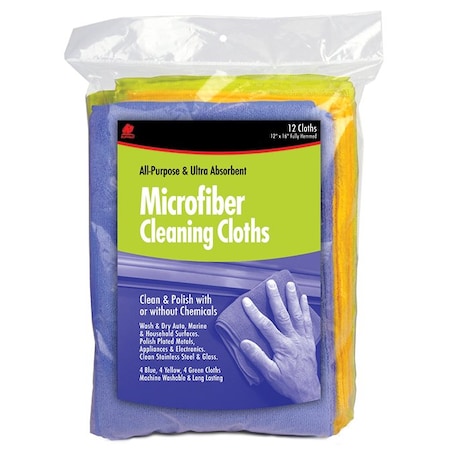 Buffalo Industries Microfiber Blue 16"X16" Bulk Pk, PK50 64006