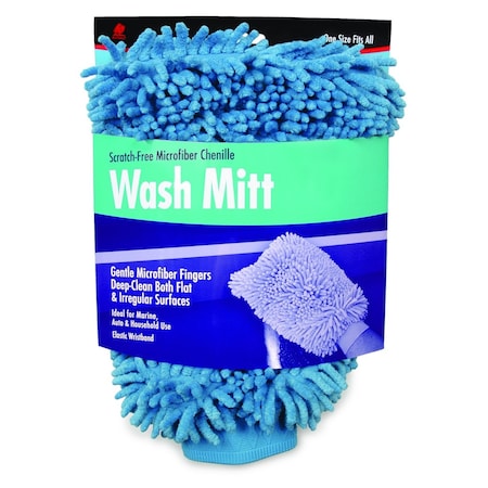Buffalo Industries Microfiber Blue Chenille Wash Mitt 68573