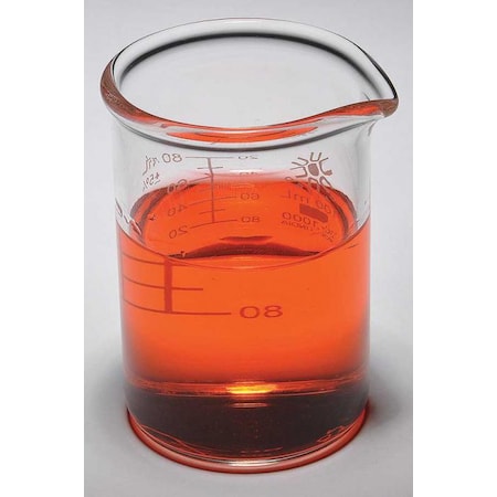 Zoro Select Beaker, Borosilicate Glass, Low Form, 600 mL / 20.2 fl oz Capacity, A Type I, 6 PK BG1003-600