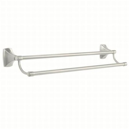 Amerock BH26505G10 24" (610 mm) Clarendon Double Towel Bar Satin Nickel Finish BH26505G10