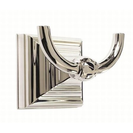 Amerock BH26512PN Markham Double Prong Robe Hook Bright Nickel Finish BH26512PN