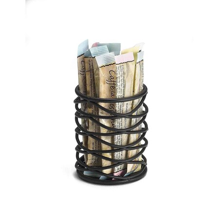 Tablecraft PremSugar Packet Hldr, Blk, Rnd, 2"X2.5" BK155